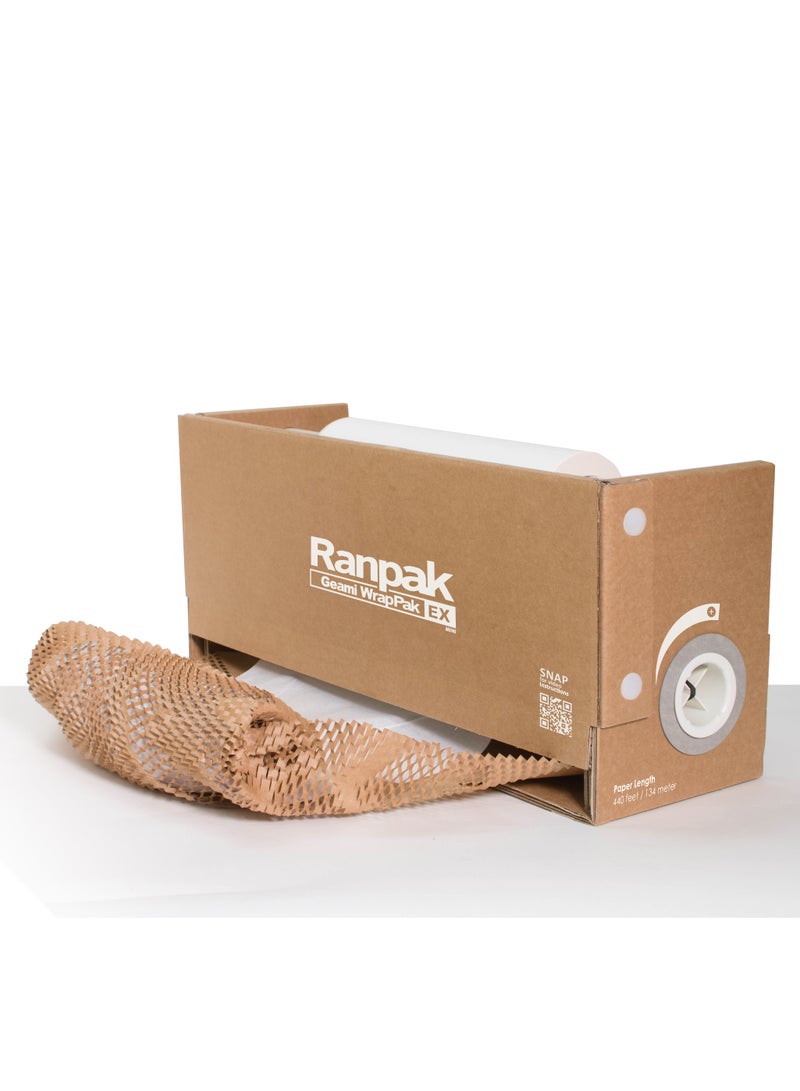 Ranpak Ranpak Geami WrapPak Ex Mini 450 feet expandable honeycomb cushion wrap, recyclable packing paper, eco-friendly kraft paper cushioning, made in USA  - Image 2