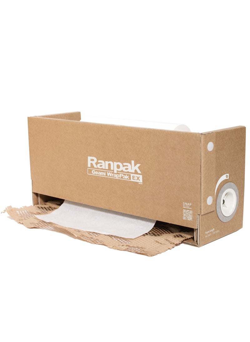 Ranpak Ranpak Geami WrapPak Ex Mini 450 feet expandable honeycomb cushion wrap, recyclable packing paper, eco-friendly kraft paper cushioning, made in USA  - Image 1