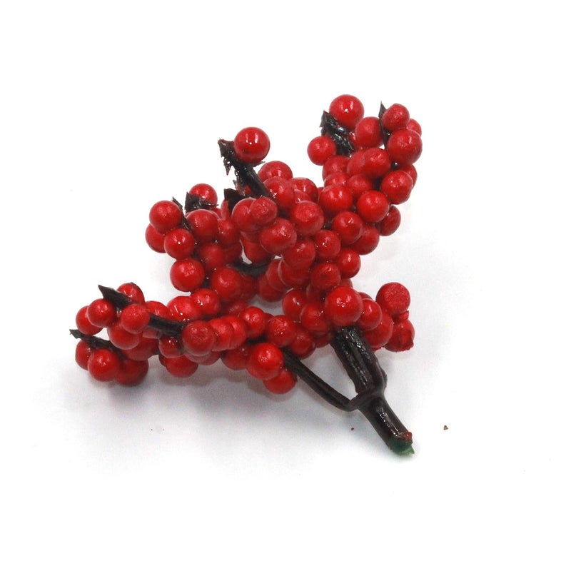 Jades Holly Berry Clustered Bunch RED Pack of 36pcs - Image 1