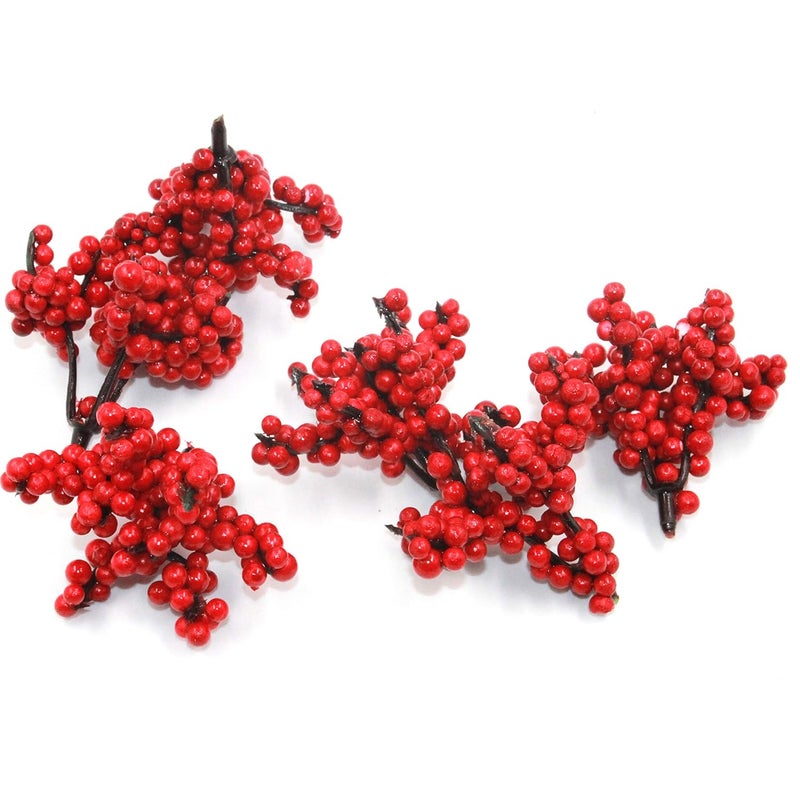 Jades Holly Berry Clustered Bunch RED Pack of 36pcs - Image 2