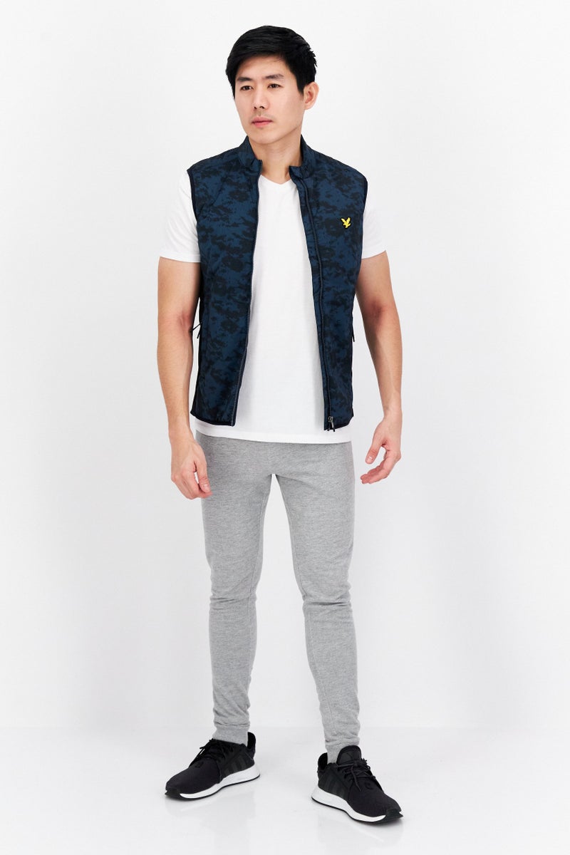 Lyle & Scott Men Brand Logo Vest Jacket, Blue - Image 2
