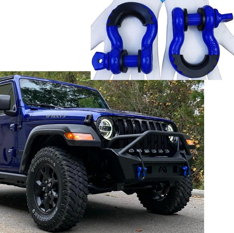 Acando Store Pack of 2 D-Ring Shackle Isolators with 8 Pieces Washer for 0.75 inch Shackle Gear Design D-Ring Isolators Fits Standard 3/4" Shackle Protect Shackle & Bumper Reduce Rattling (Black) - Image 4