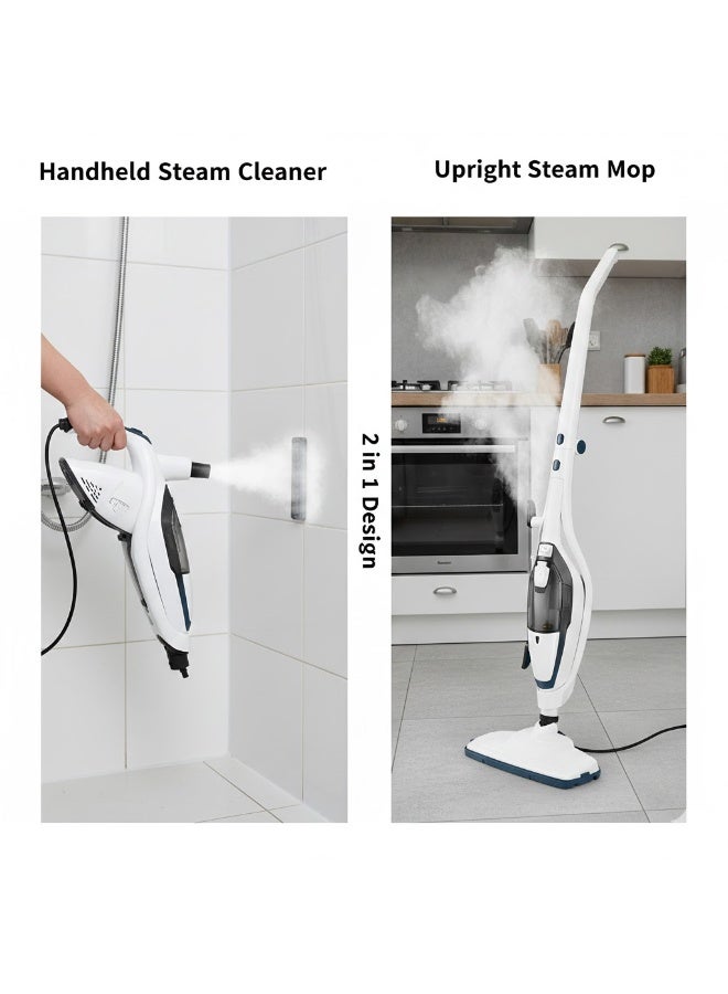 DSP 10-in-1 Multi-Purpose Steam Mop, 1500W, with 400ml Water Tank, Foldable Handle, and Separate Handpiece for Cleaning Floors, Carpets, Glass, and Clothes – 12-Month Warranty - Image 4