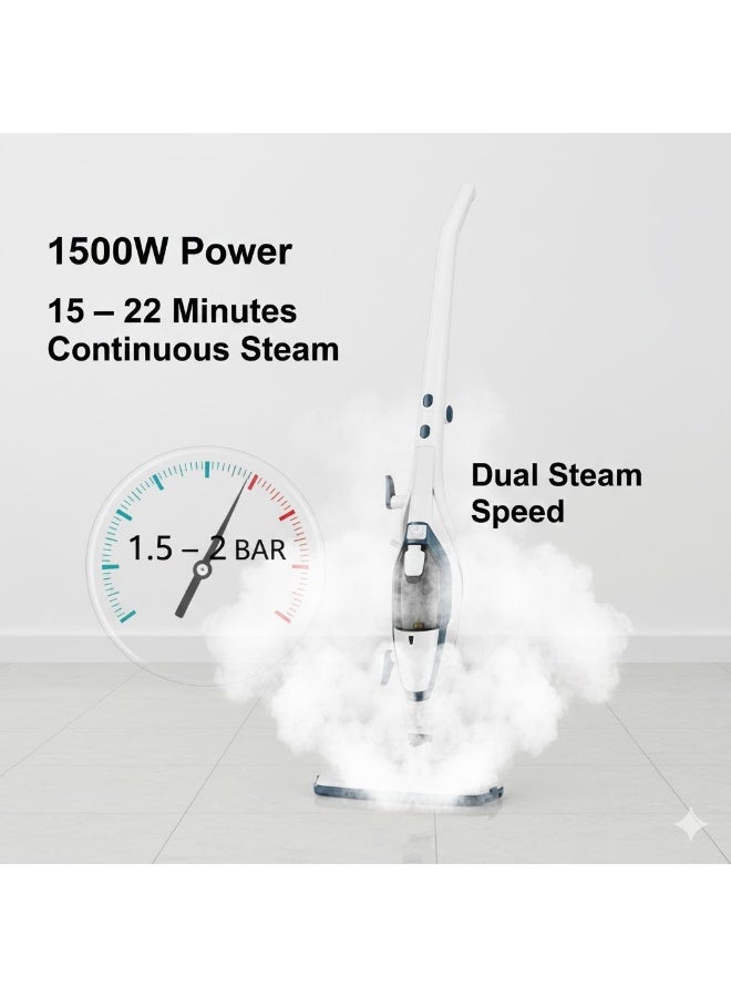 DSP 10-in-1 Multi-Purpose Steam Mop, 1500W, with 400ml Water Tank, Foldable Handle, and Separate Handpiece for Cleaning Floors, Carpets, Glass, and Clothes – 12-Month Warranty - Image 5