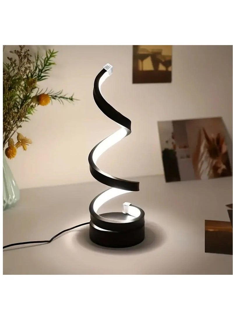Captaintech - Baity Spiral Cordless Table Lamp,USB Rechargeable Desk Lamp, 3-Way Modes & Dimmable LED Touch Lamp, Portable Metal Lamps for Bedroom Restaurant Living Room - Image 1