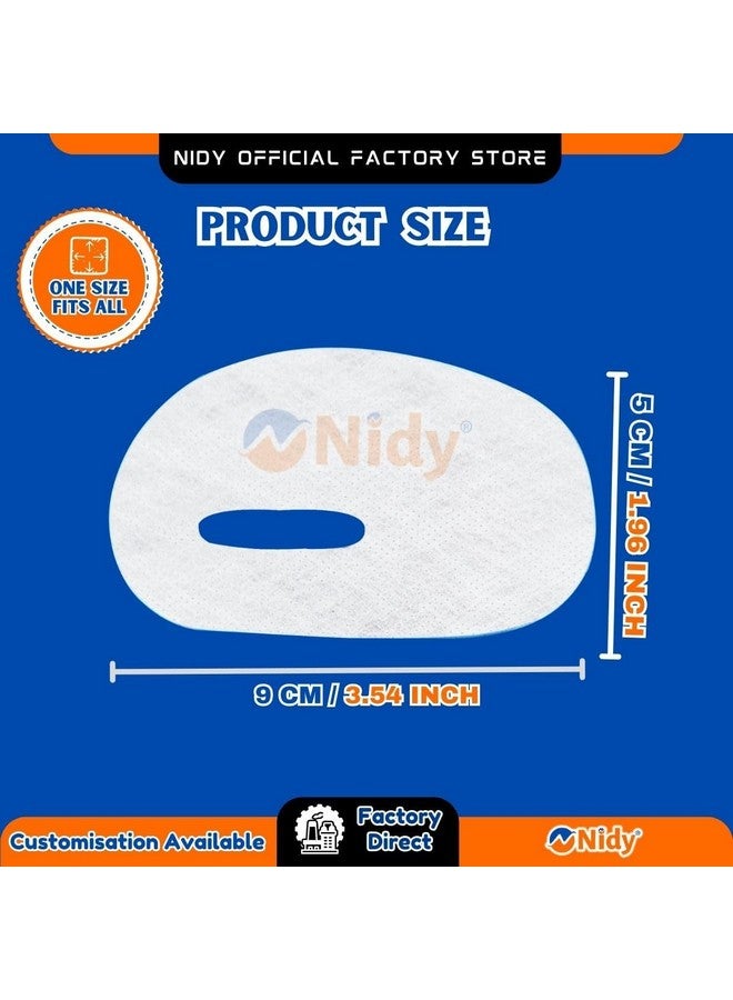 Nidy® 100Pcs Disposable Dry Oval Shape Eye Patch Sheets - Non-Woven Under Eye Care Pads for Dark Circles, Puffiness & Skincare Treatments - Ideal for Creams & Lotions, Suitable for All Skin Types - Image 3