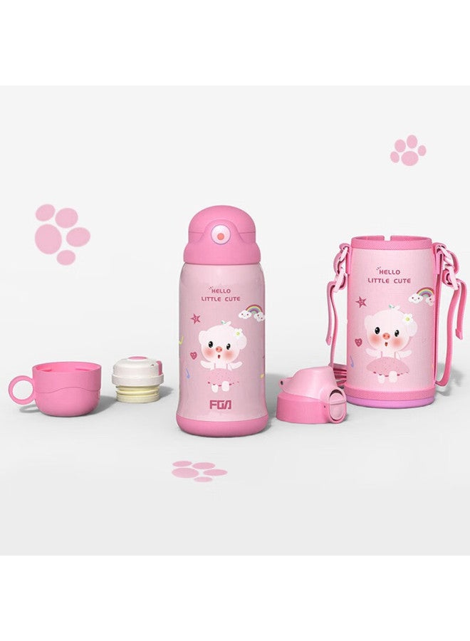 Fga Fuguang Children's Insulated Cup, 316 Stainless Steel, With Straw, Large Capacity Water Bottle, Drinking Cup, Three Lids - Image 3
