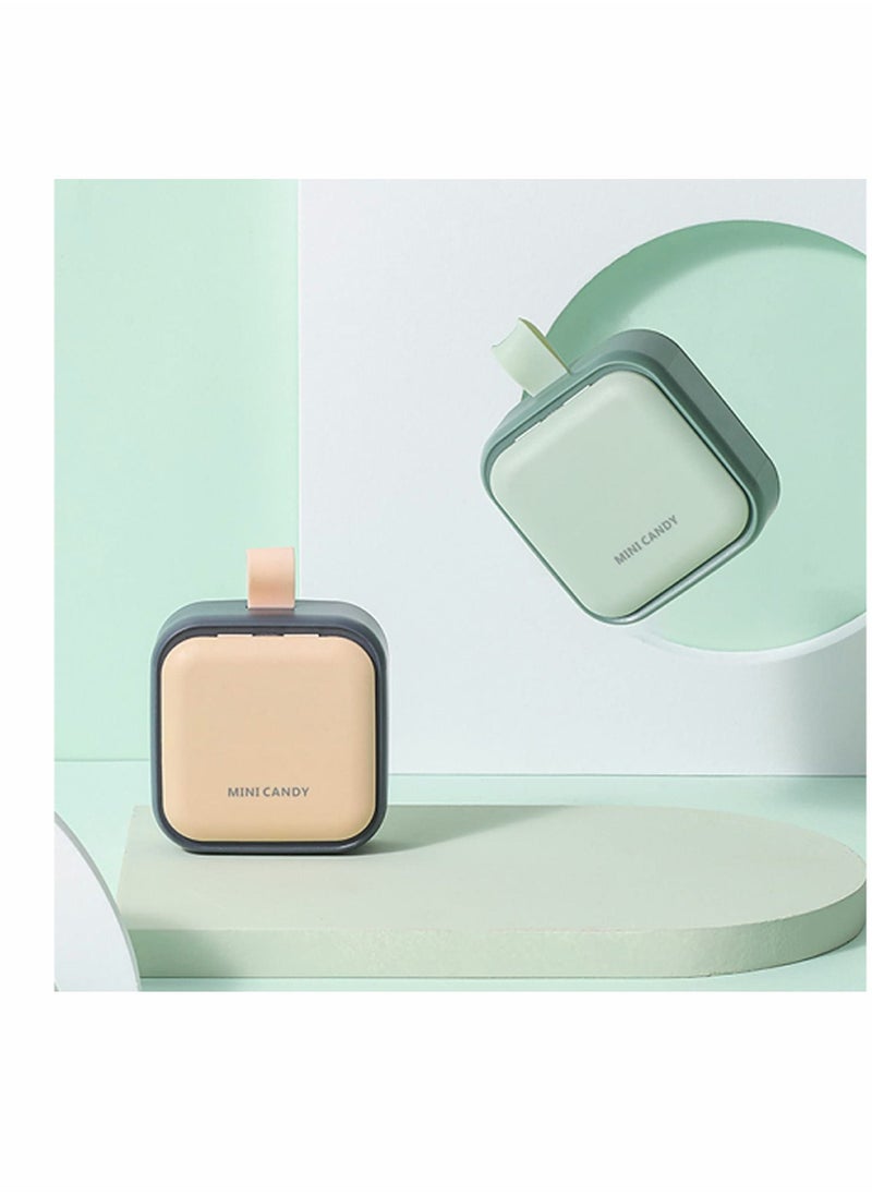 KASTWAVE - Small Pill Case Cute Pill Box Travel Daily Pill Organizer Portable Pretty Pill Container for Purse Pocket Compact Medicine Holder for Fish Oils Supplements - Image 1