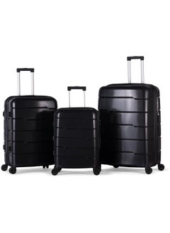 Generic Complete 3-Piece Luggage Set - UNBREAKABLE Polypropylene (Black) with Shockproof Frame and Heat-Resistant Materials  - Image 3