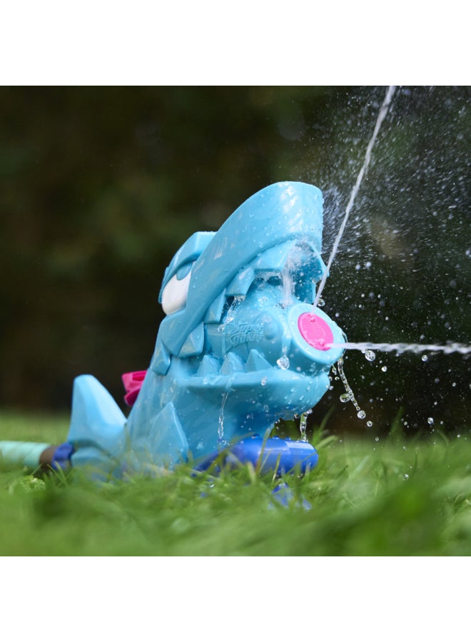 SUPER SOAKER Nerf Super Soaker Hop u0026 Chomp Water Toy | Sprays Streams of Water | Chomping Jaws | Attaches to Garden Hose Outdoor Sprinkler Toy for 3+ Years | G2148 - Image 3