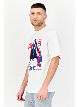 Reebok Men Sportswear Fit Short Sleeve Outdoor T-Shirt, White  - Image 3