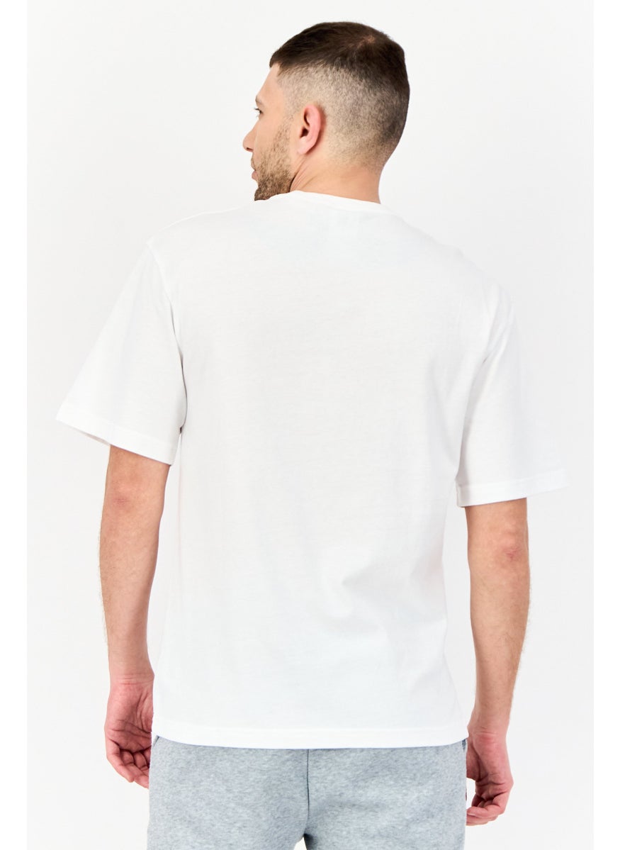 Reebok Men Sportswear Fit Short Sleeve Outdoor T-Shirt, White  - Image 4