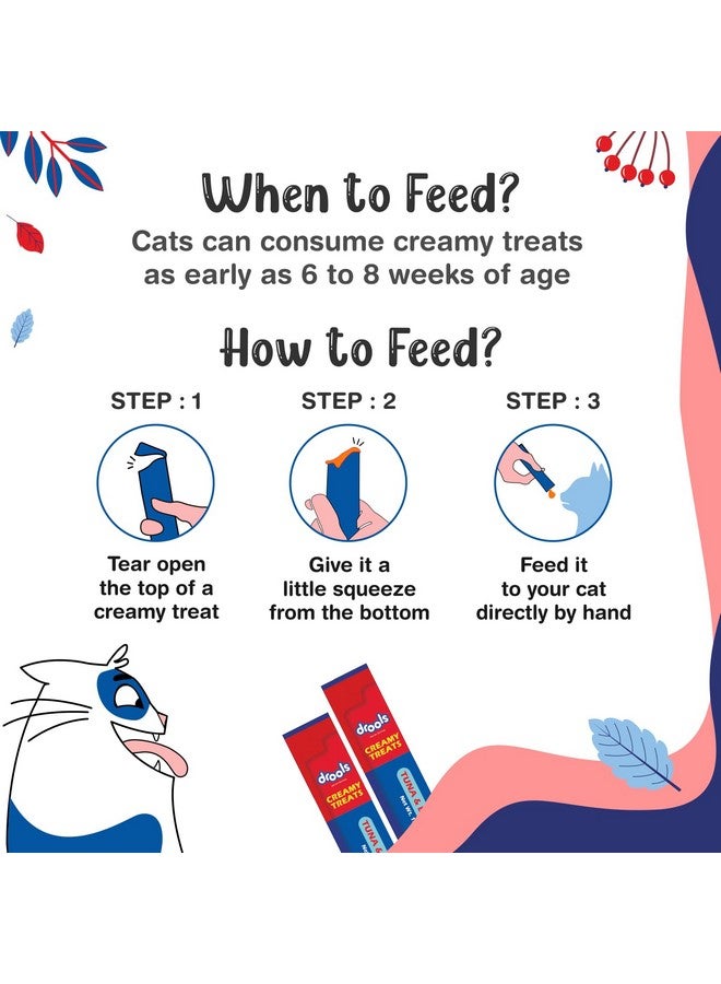 Drools Creamy Lickable Cat Treats Tuna & Bonito 25Pcs, 375G Pack, All Life Stages - Image 5