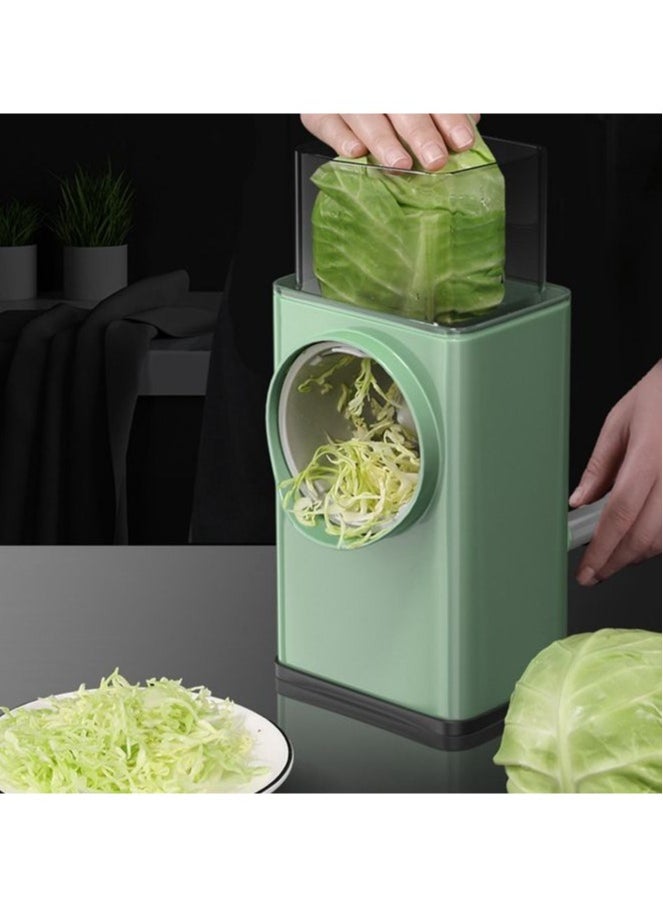ELTRAZONE Multifunctional Vegetable Cutter Chopper Rotary Cheese Grater 3-in-1 Shredder Slicer Grinder Salad Maker Machine with Stainless Steel Roller Blades for Vegetable Fruit Nut  - Image 2