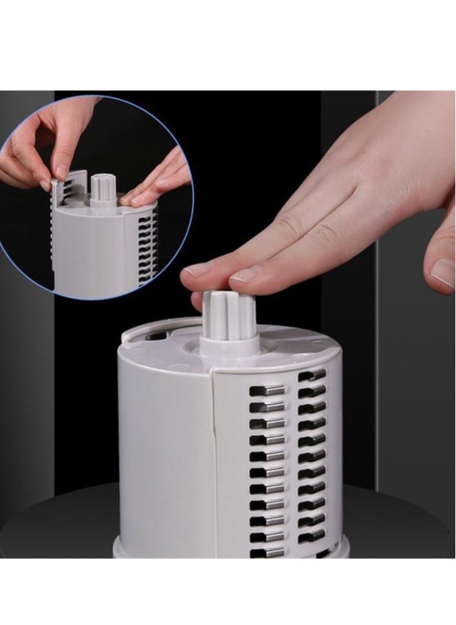 ELTRAZONE Multifunctional Vegetable Cutter Chopper Rotary Cheese Grater 3-in-1 Shredder Slicer Grinder Salad Maker Machine with Stainless Steel Roller Blades for Vegetable Fruit Nut  - Image 5