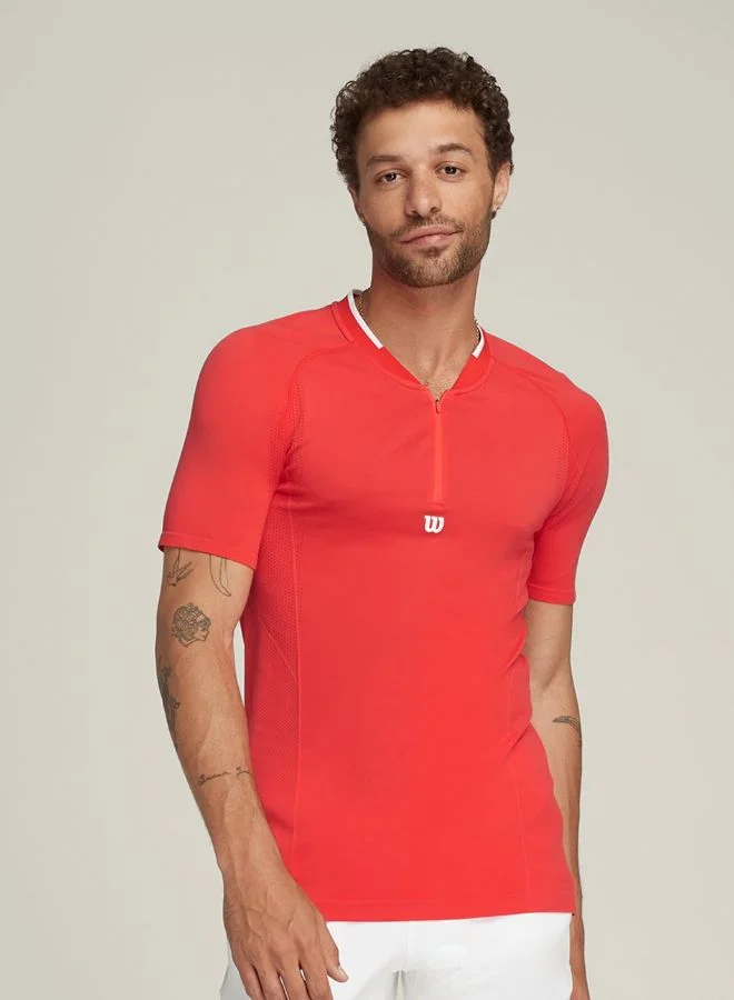 Series Seamless Zip Henley T-shirt