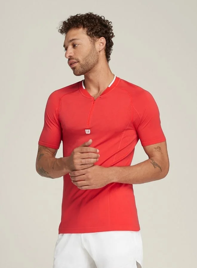 Wilson Series Seamless Zip Henley T-shirt