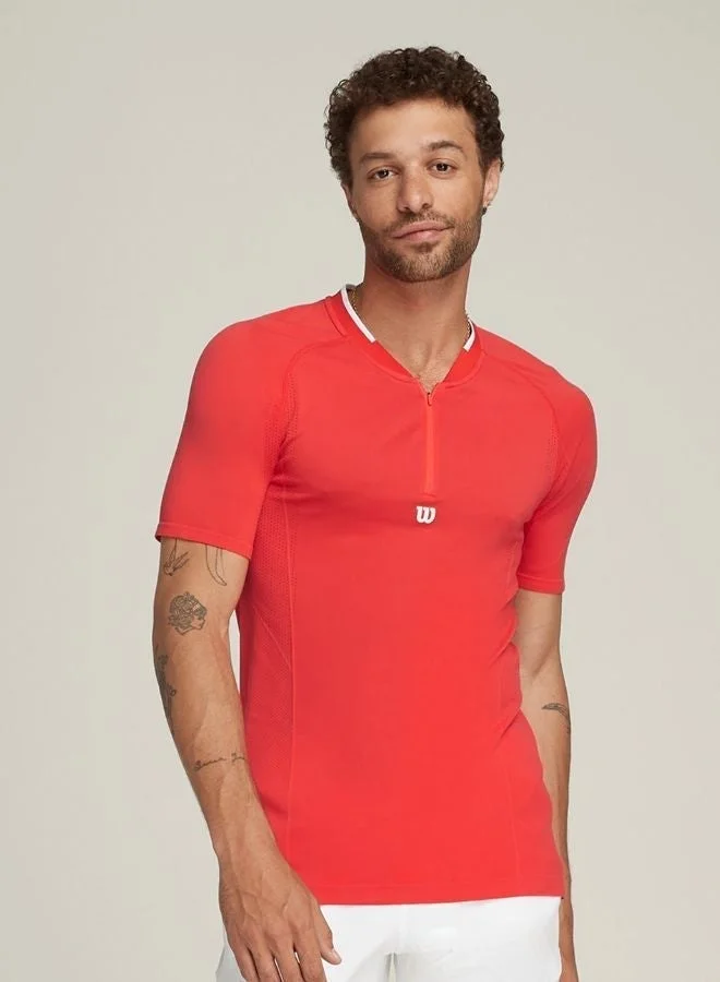 Wilson Series Seamless Zip Henley T-shirt