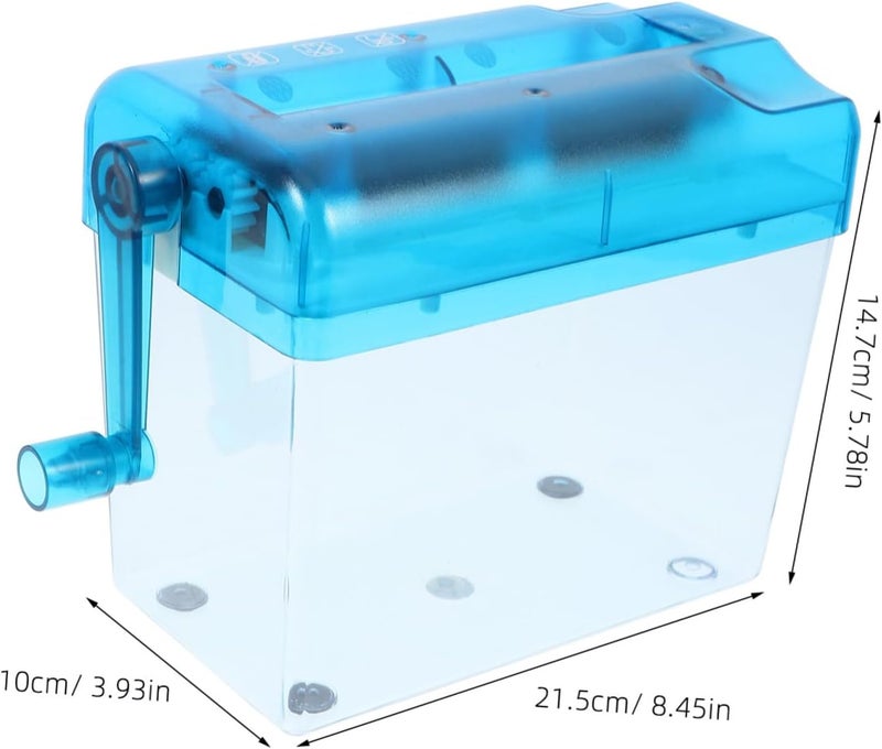 آلة تمزيق الورق اليدوية المحمولة بالكرنك للمنزل والمكتب، آلة تمزيق يدوية خفيفة الوزن للاستخدام المنزلي والمدرسي للمستندات والإيصالات والفواتير والمظاريف - Image 2