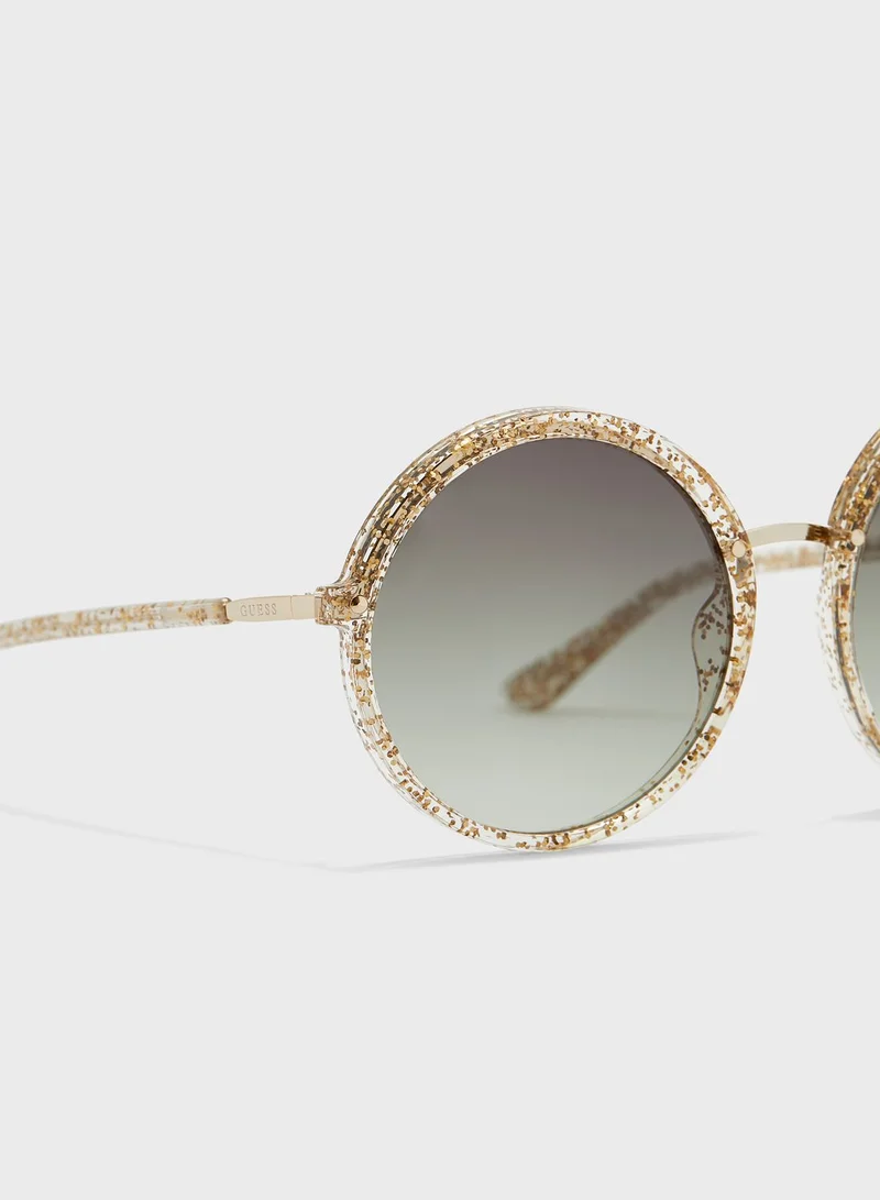 GUESS Injected Round Sunglasses