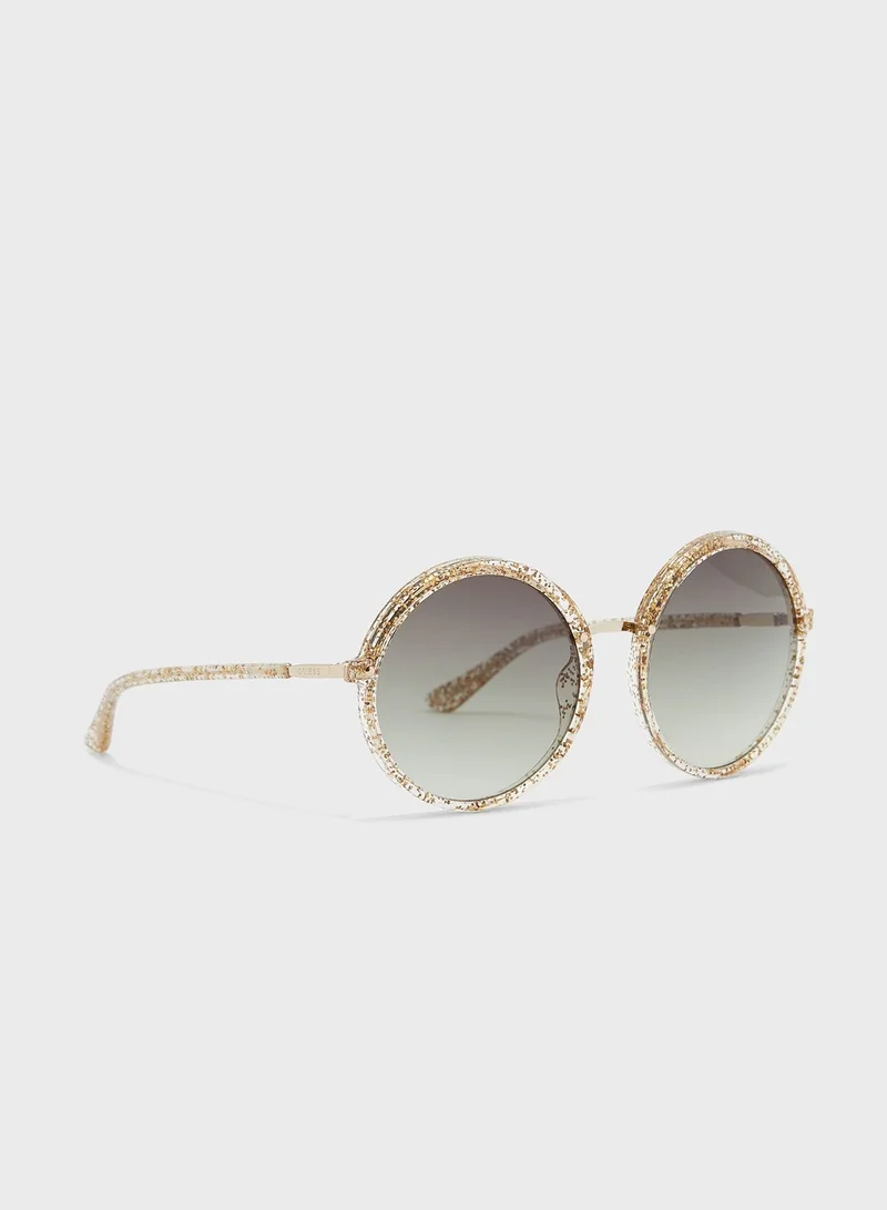 GUESS Injected Round Sunglasses