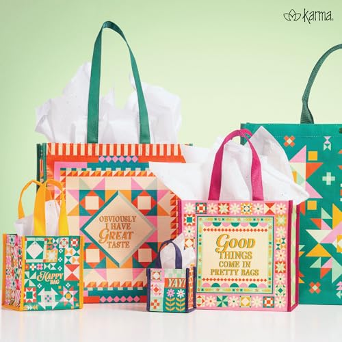 Karma Reusable Medium Gift Bags Tote Bag and Gift Bag with Handles Perfect for Birthday Gifts and Party Bags RPET 1 Mushroom Medium - Image 3