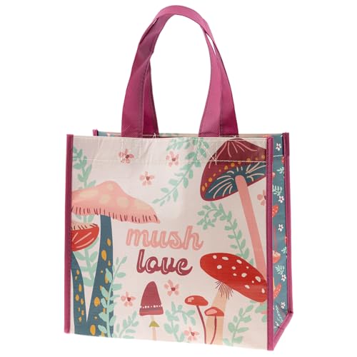 Karma Reusable Medium Gift Bags Tote Bag and Gift Bag with Handles Perfect for Birthday Gifts and Party Bags RPET 1 Mushroom Medium - Image 1