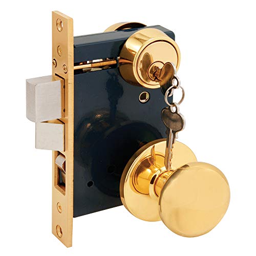SEGAL Prime-Line SE 27580 2-1/2 in. Backset, Entrance Mortise Lockset, Wrought Solid Brass, Right Handed (Single Pack) - Image 1