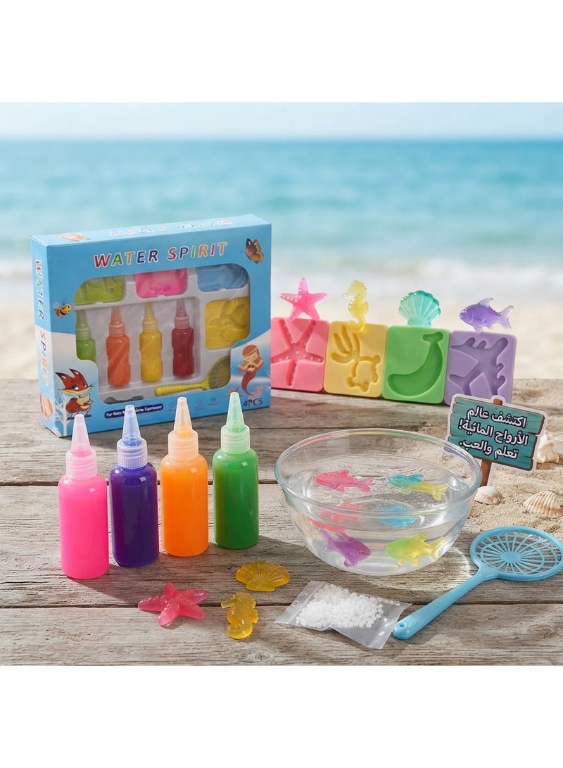 StarKids A comprehensive set of scientific and artistic experiments featuring four bottles of liquid for creating gel shapes and magical aquatic creatures in an interactive way; specially designed to develop children's creative skills, boost their imagination, and provide hours of fun, educational play at home. - Image 4