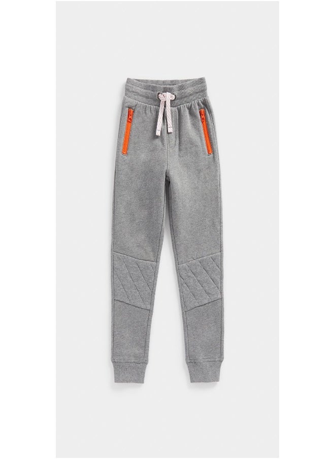 mothercare - Grey Quilted Panel Joggers - Image 1