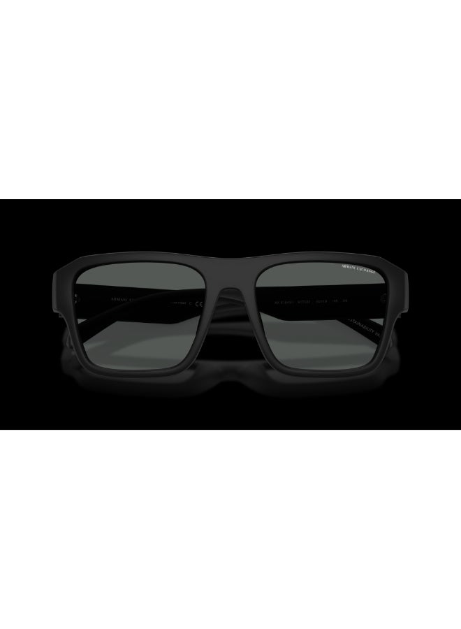 Armani Exchange نظارات شمسية طيار للرجال من أرماني إكستشينج - AX 4154SU - حجم العدسة: 56 مم - أسود غير لامع - Image 5