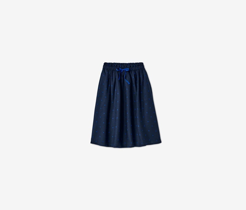 Tchibo Kids Girls Midi Skirt, Navy Blue - Image 2