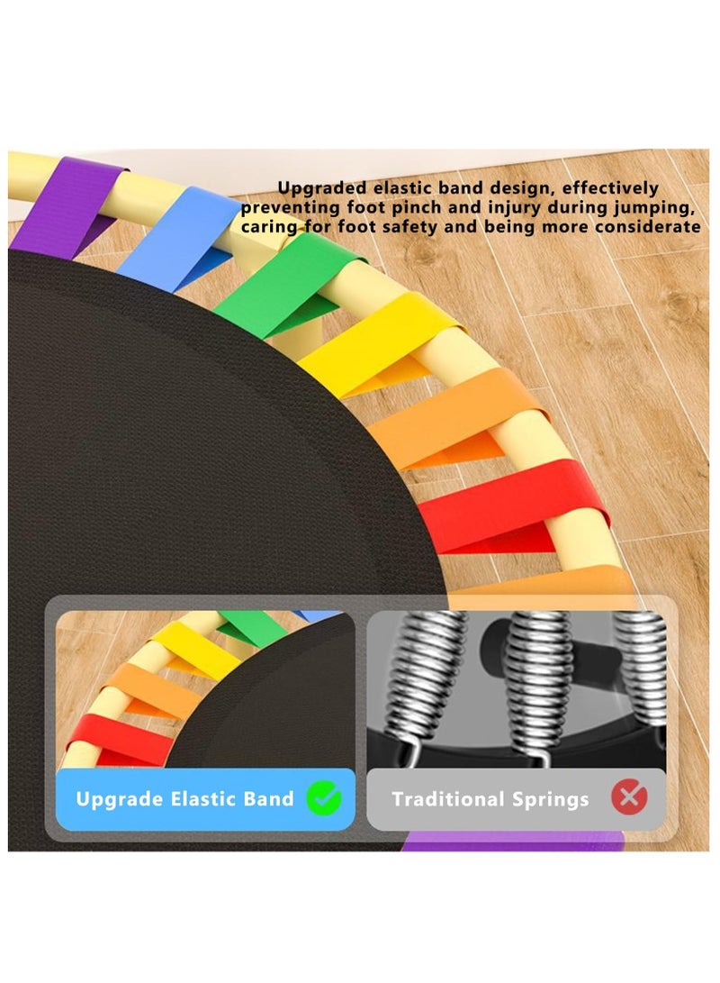 زيريفام ترامبولين ZERIFAM للأطفال ، 40 بوصة 3 سرعات قابلة للتعديل ، مع مقبض لعبة ترامبولين للأطفال المستقرة والصامتة ، قدرة الوزن القصوى 500 رطلًا للترفيه للأطفال - Image 2