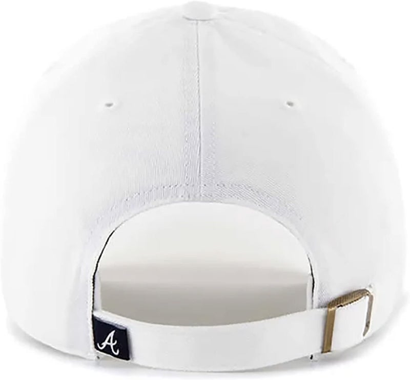 47 MLB Unisex-Adult White/Team Color Clean Up Adjustable Hat Cap - One Size (US, Alpha, One Size, Atlanta Braves White/Red) - Image 2