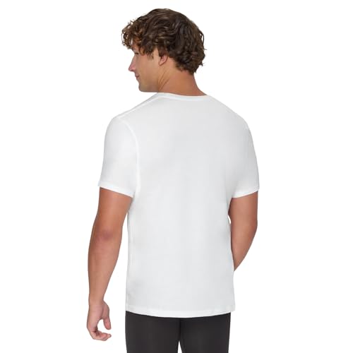 Hanes Men's Sweat Block Undershirt, Underarm Sweat Blocking Tee, White V-Neck T-Shirt, 3-Pack - Image 4