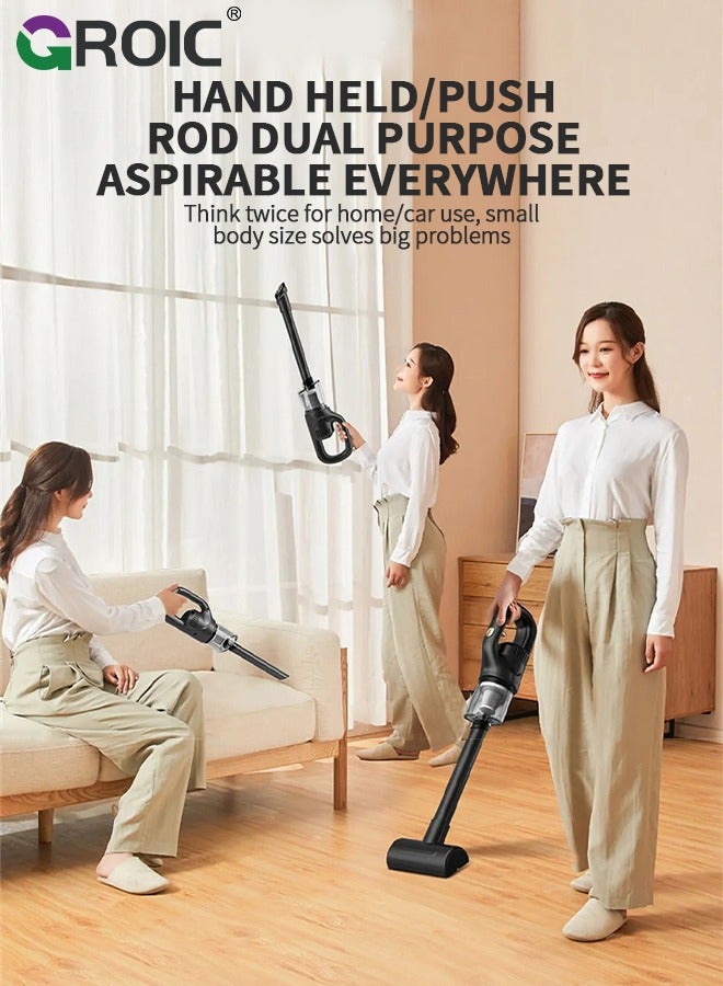 GROIC Wireless Charging Vacuum Cleaner Portable Car Home Car Cordless Stick Vacuum Cleaner with Large Suction High Power Pet Cleaning Vacuum Cleaner  - Image 5