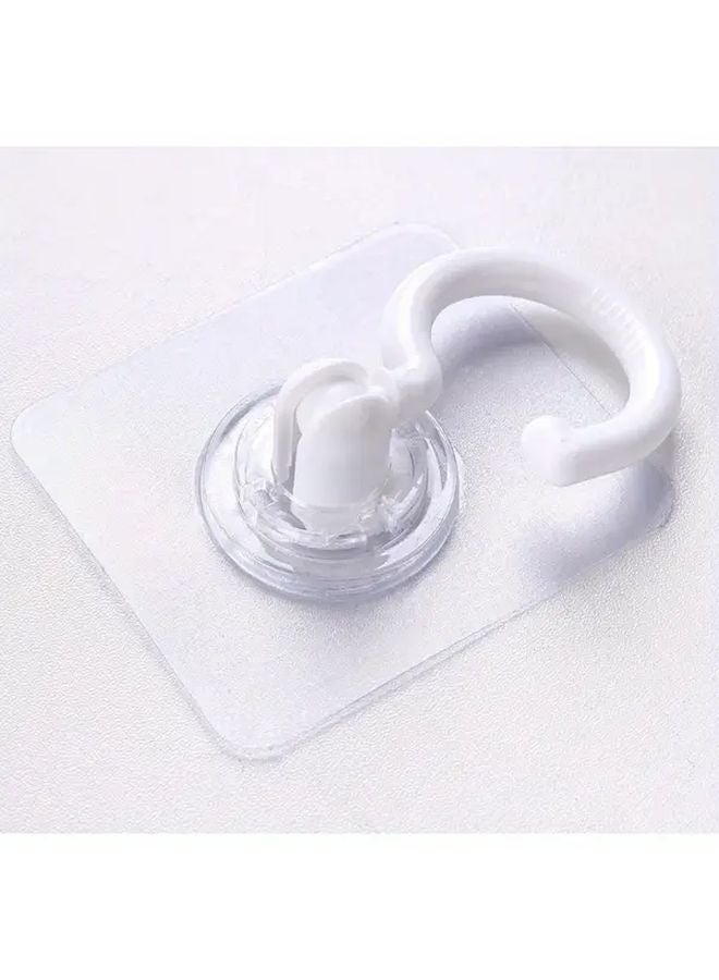 White 5Pcs Heavy Duty Adhesive Ceiling Hooks 360 Rotating for Hanging Plants Wind Chimes - Image 5