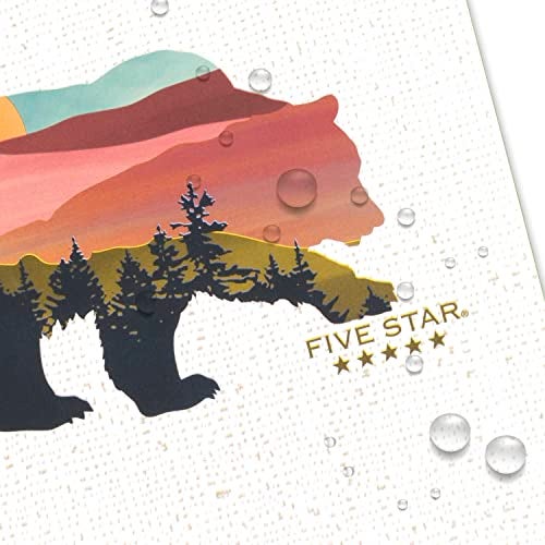 Five Star and National Wildlife Federation Spiral Notebook + Study App, 1 Subject, College Ruled Paper, 11" x 8-1/2", 80 Sheets, Forest Bear, 1 Count (820088FM) - Image 5