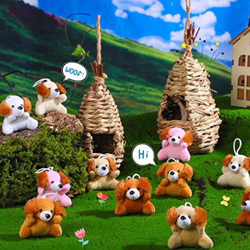 Aoriher 24 Pcs Mini Dog Plush Stuffed Animal Toys Bulk 315 Inch Operation Christmas Small Cute Puppy Keychain Handbag Pendant Adopt a Dog School Party Favor Gift for Birthday Classroom Carnival Prize - Image 5