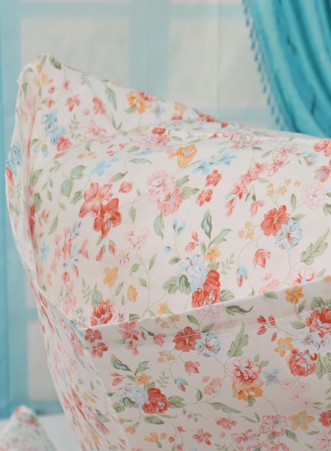 WBYCOTBED 400 Thread Count Cotton Floral Standard Pillowcases, 100% Long Staple Cotton Pillow Covers, 20x30 inches - Image 2