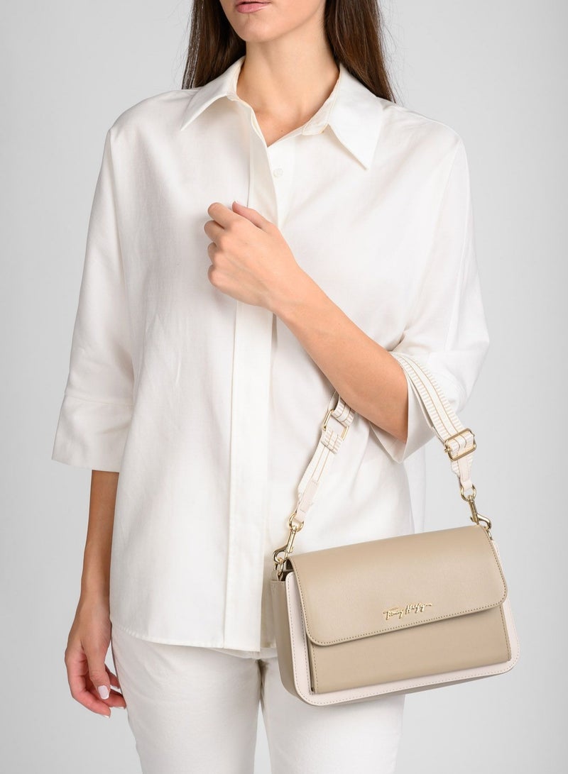 Tommy Hilfiger Iconic Faux Leather Shoulder Bag