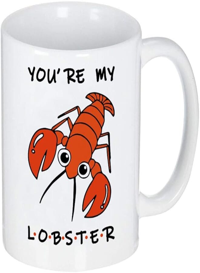 LOZACHE You Are My Lobster Coffee Mug Tea Cup Birthday Valentine's Day Gifts for Her Him Wife Husband Girlfriend Boyfriend Men Women (Lobster)