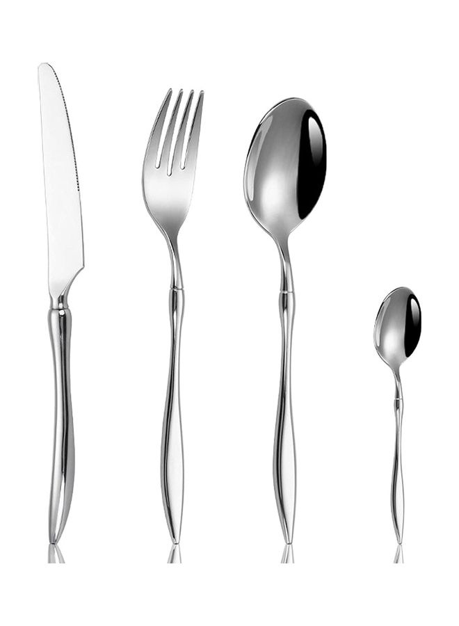 نيبمينينت طقم أدوات مائدة مكون من 4 قطع فضي - Image 1