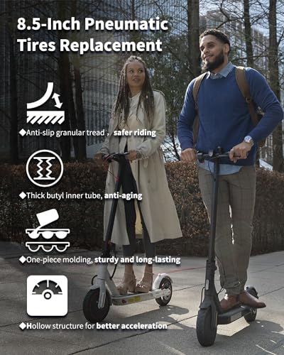 Walshen 8.5 Tire Tube 50/75-6.1 Scooter Tire Replacement for Gorax/Xiaomi Electric Scooter,8.5 Inner Tyre, Thickened 8.5x2 Front Rear Pneumatic Tire and Tubes（1 Set - Image 4