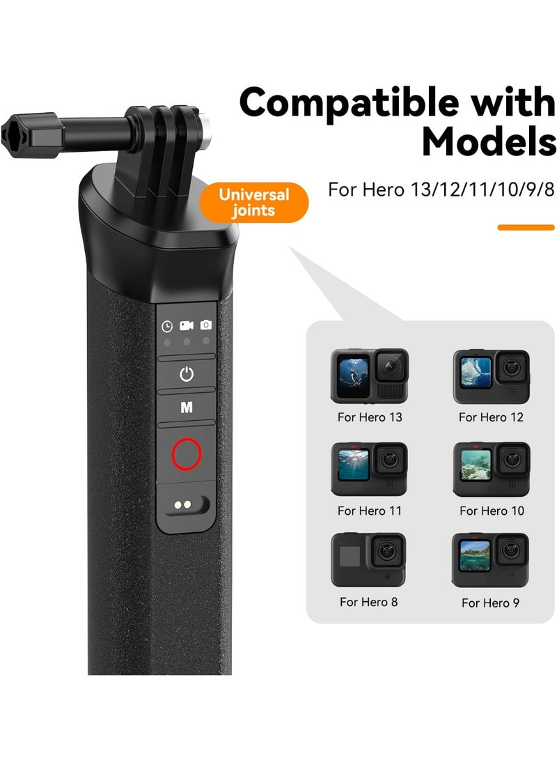 TELESIN° Floating Selfie Stick Hand Grip Waterproof Grip with Bluetooth Remote Control for GoPro Hero13 Black, Hero 12 11 10 9 8 Black Action Camera - Image 3