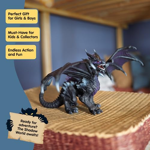 Schleich مجسم تنين الظل المتحرك الأجنحة من شلايش إلدرادور للمخلوقات 85 مع أجنحة قابلة للحركة للعب الخيالي للأطفال من عمر 7 سنوات 70152 - Image 3