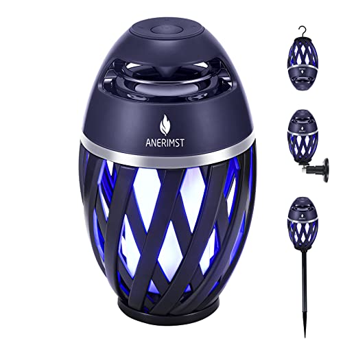 ANERIMST Unique Gifts for Men, Outdoor Bluetooth Speaker Waterproof Wireless with Torch LED Light, Birthday Gift for Boyfriend Him Dad, Cool for Garden, Patio, Outside (Blue Light) - Image 1