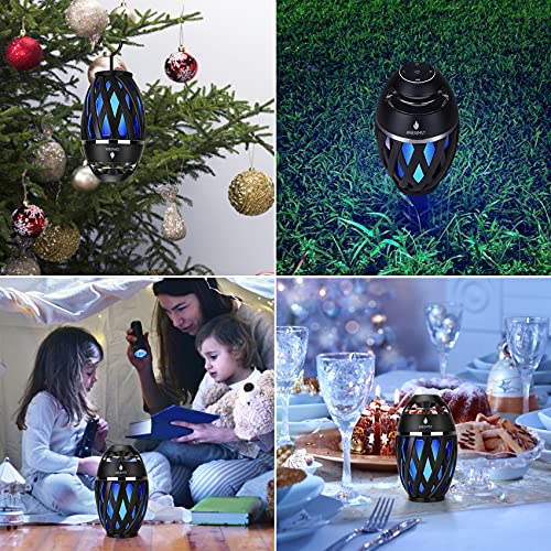 ANERIMST Unique Gifts for Men, Outdoor Bluetooth Speaker Waterproof Wireless with Torch LED Light, Birthday Gift for Boyfriend Him Dad, Cool for Garden, Patio, Outside (Blue Light) - Image 5