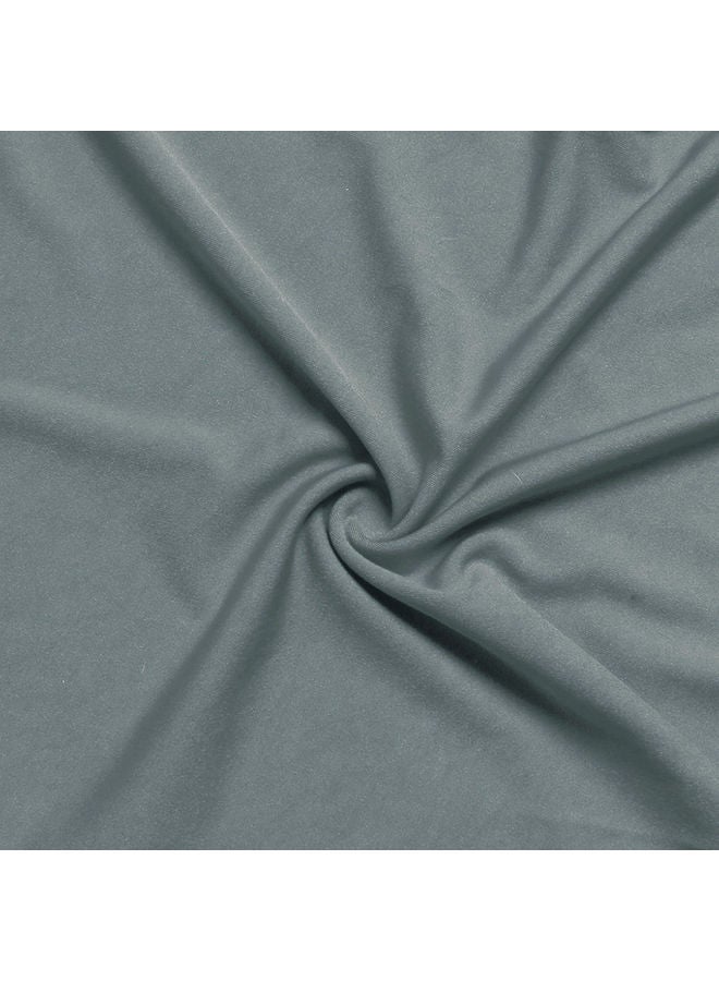 NIBEMINENT 4-Piece Solid Stretchable Chair Covers Grey - Image 3