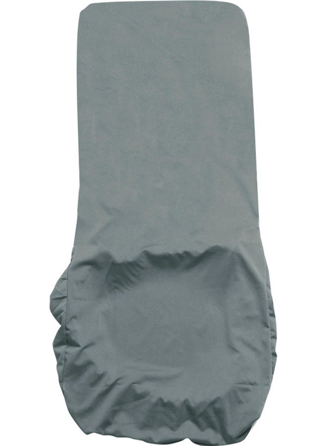 NIBEMINENT 4-Piece Solid Stretchable Chair Covers Grey - Image 2